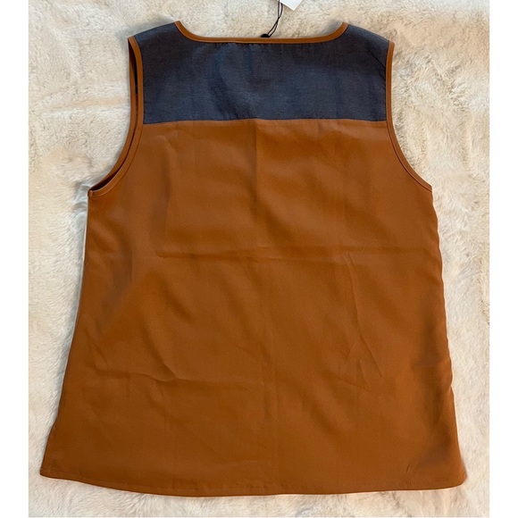 PLAINS & PRINTS PRINTED SLEEVELESS BLOUSE, WOMEN, MEDIUM, 6 - Picture 4 of 7